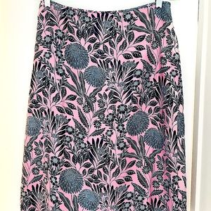 J Crew silk floral skirt